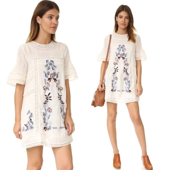Free People Perfectly Victorian Floral Embroidered Mini Dress - Picture 11 of 11